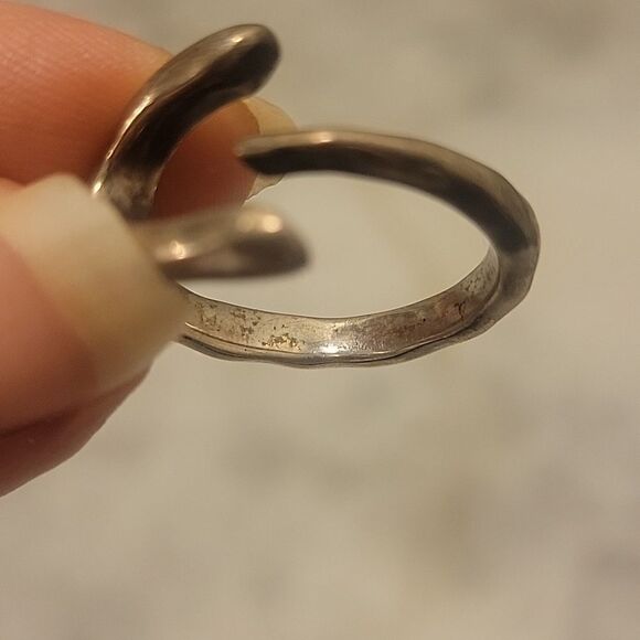 NWT Elizabeth James Olsen Twins Curled Wishbone Sterling Silver Boho Ring Sz 8 - Picture 3 of 6